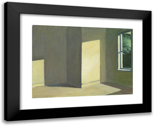 Sun in an Empty Room2 24x20 Black Modern Wood Framed Art Print Poster by Hopper, Edward