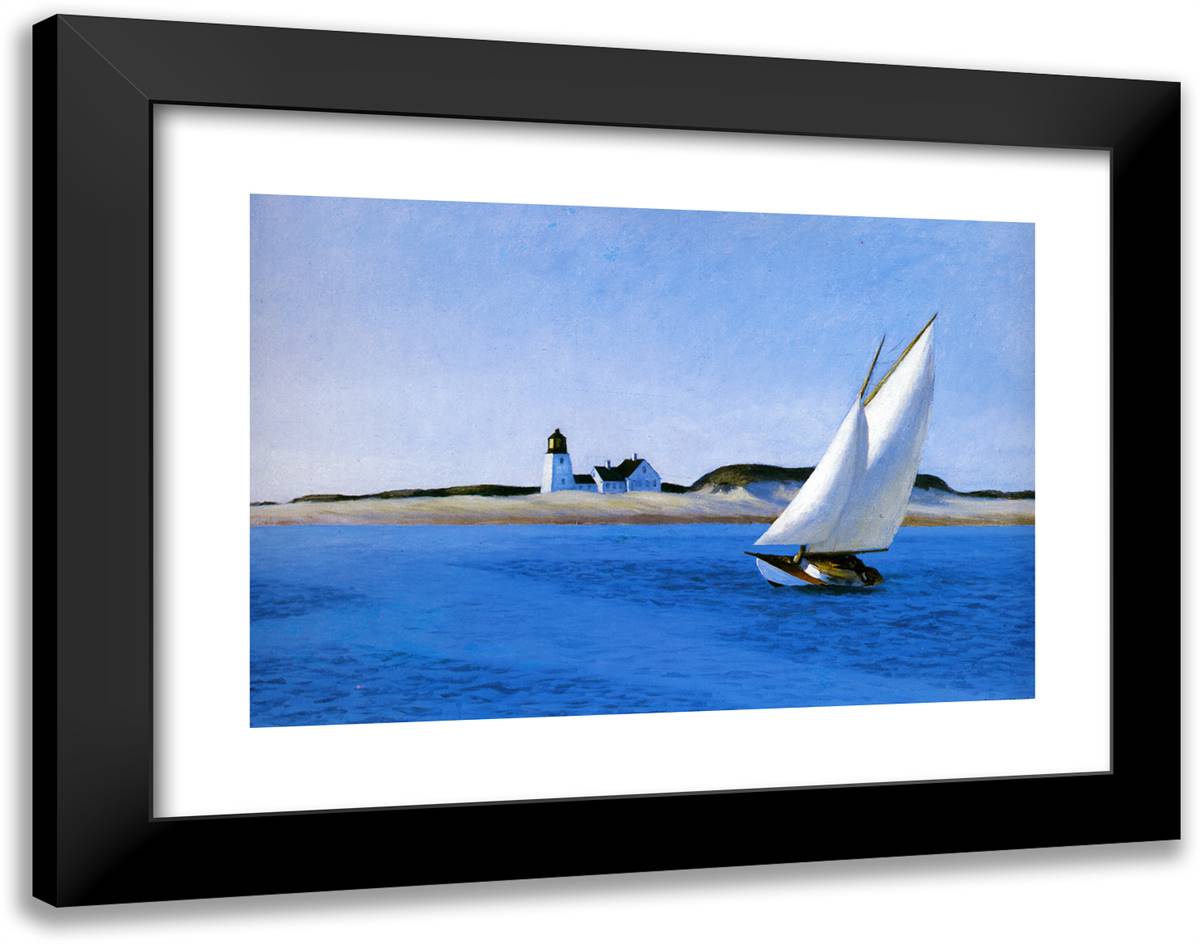 The Long Leg 24x19 Black Modern Wood Framed Art Print Poster by Hopper, Edward