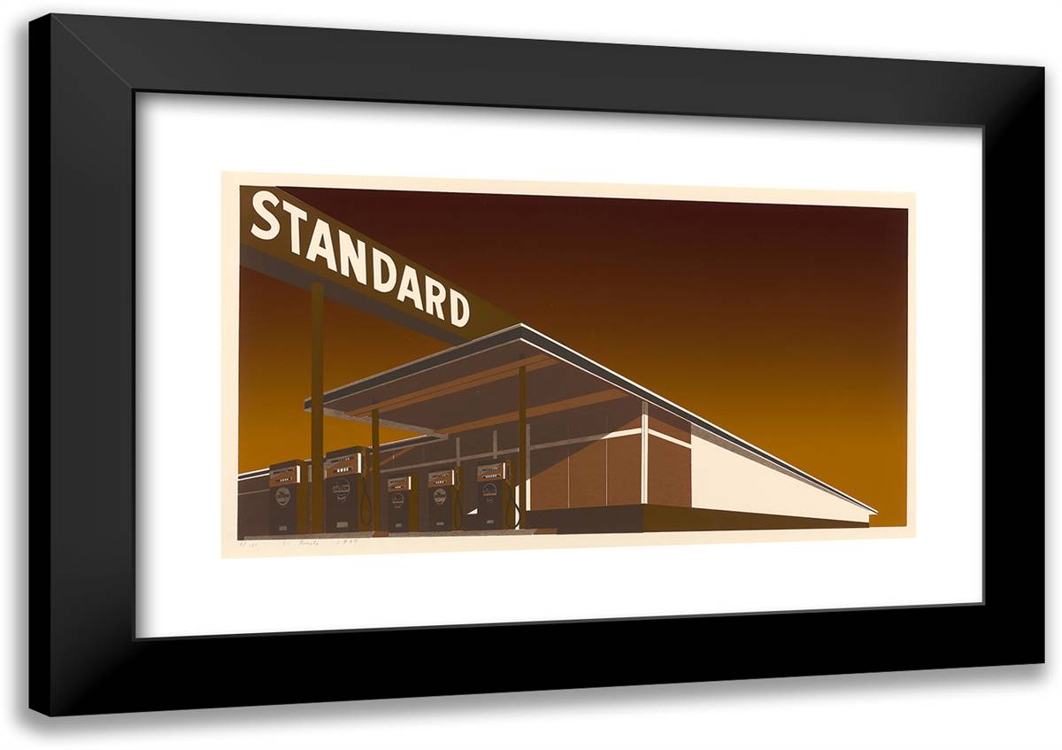 Moca Standard 24x17 Black Modern Wood Framed Art Print Poster by Ruscha, Edward