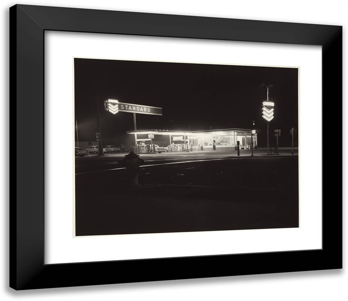 Standardfigueroa St. 23x20 Black Modern Wood Framed Art Print Poster by Ruscha, Edward