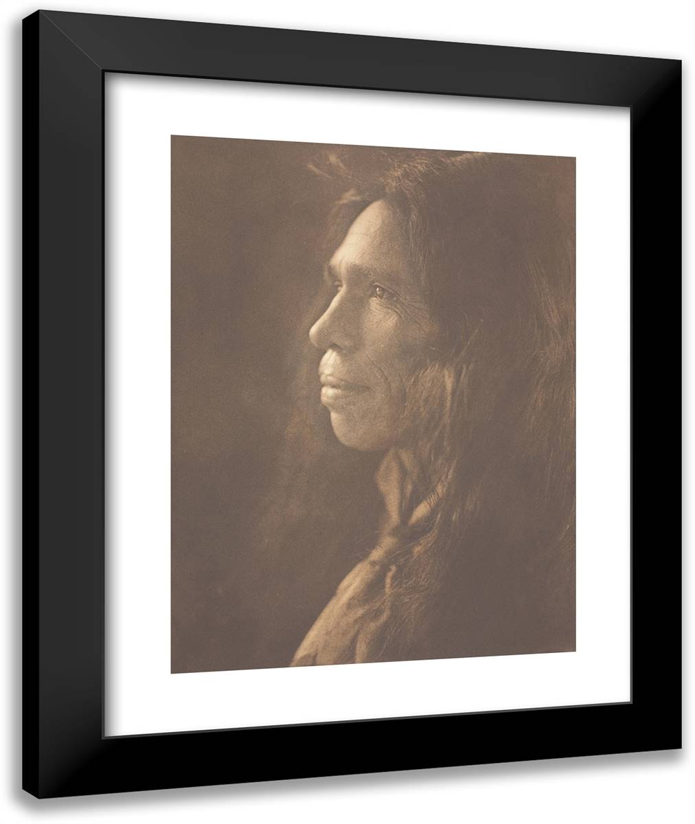 A Mixed-Blood Coast Pomo 20x24 Black Modern Wood Framed Art Print Poster by Curtis, Edward S.