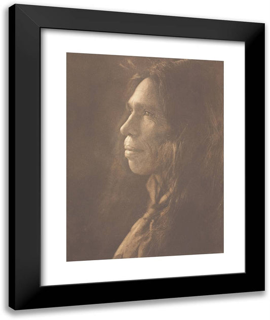 A Mixed-Blood Coast Pomo 20x24 Black Modern Wood Framed Art Print Poster by Curtis, Edward S.