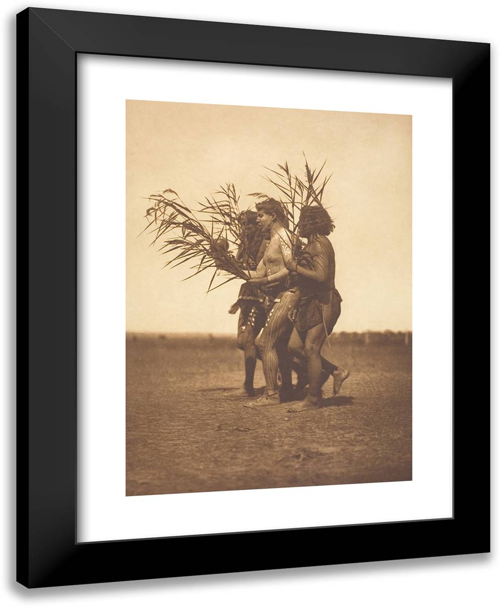 Arikara Medicine Ceremony - the Ducks 19x24 Black Modern Wood Framed Art Print Poster by Curtis, Edward S.
