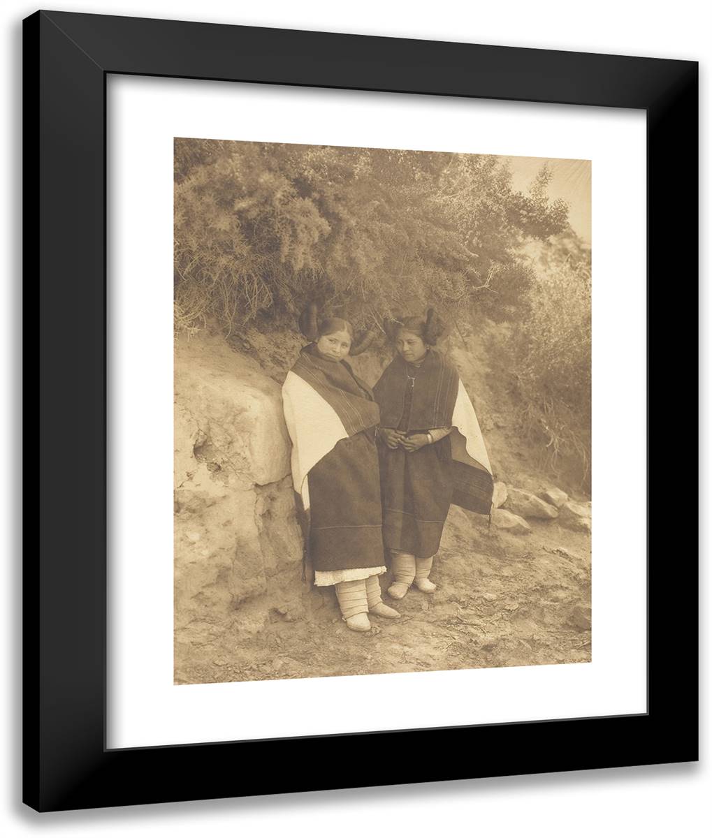 At the Trysting Place 20x24 Black Modern Wood Framed Art Print Poster by Curtis, Edward S.
