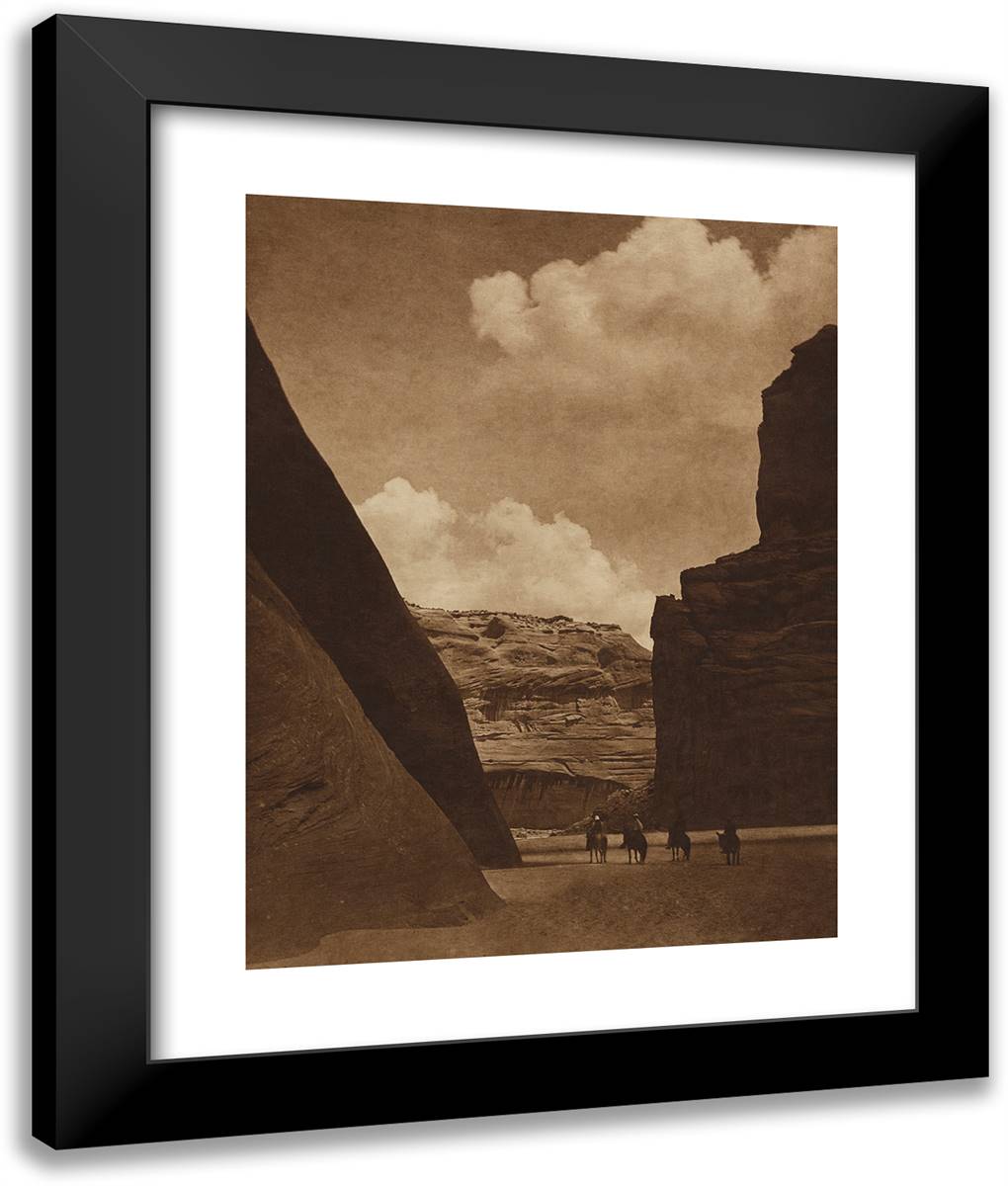 Canon Del Muerto - Navajo 20x24 Black Modern Wood Framed Art Print Poster by Curtis, Edward S.