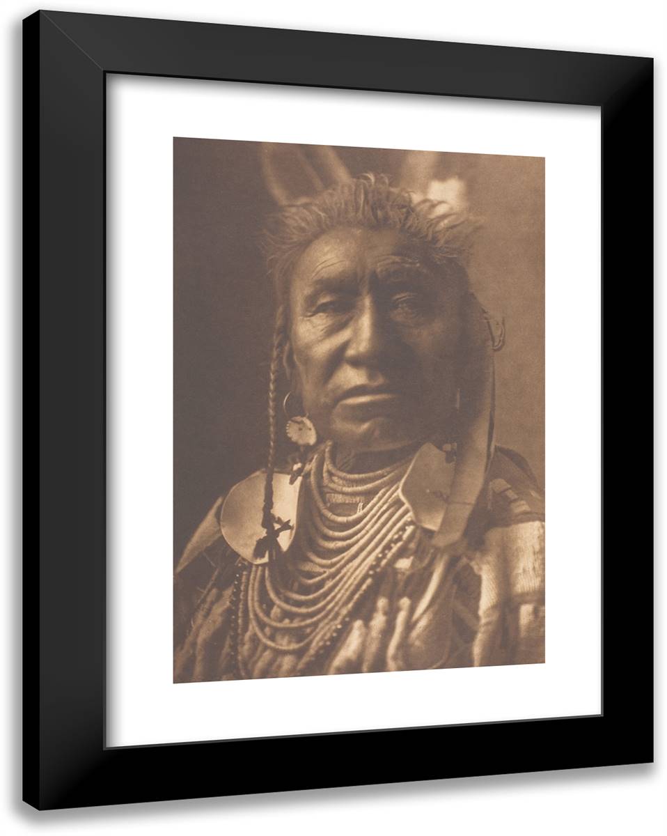 Fish Shows-Apsaroke 19x24 Black Modern Wood Framed Art Print Poster by Curtis, Edward S.