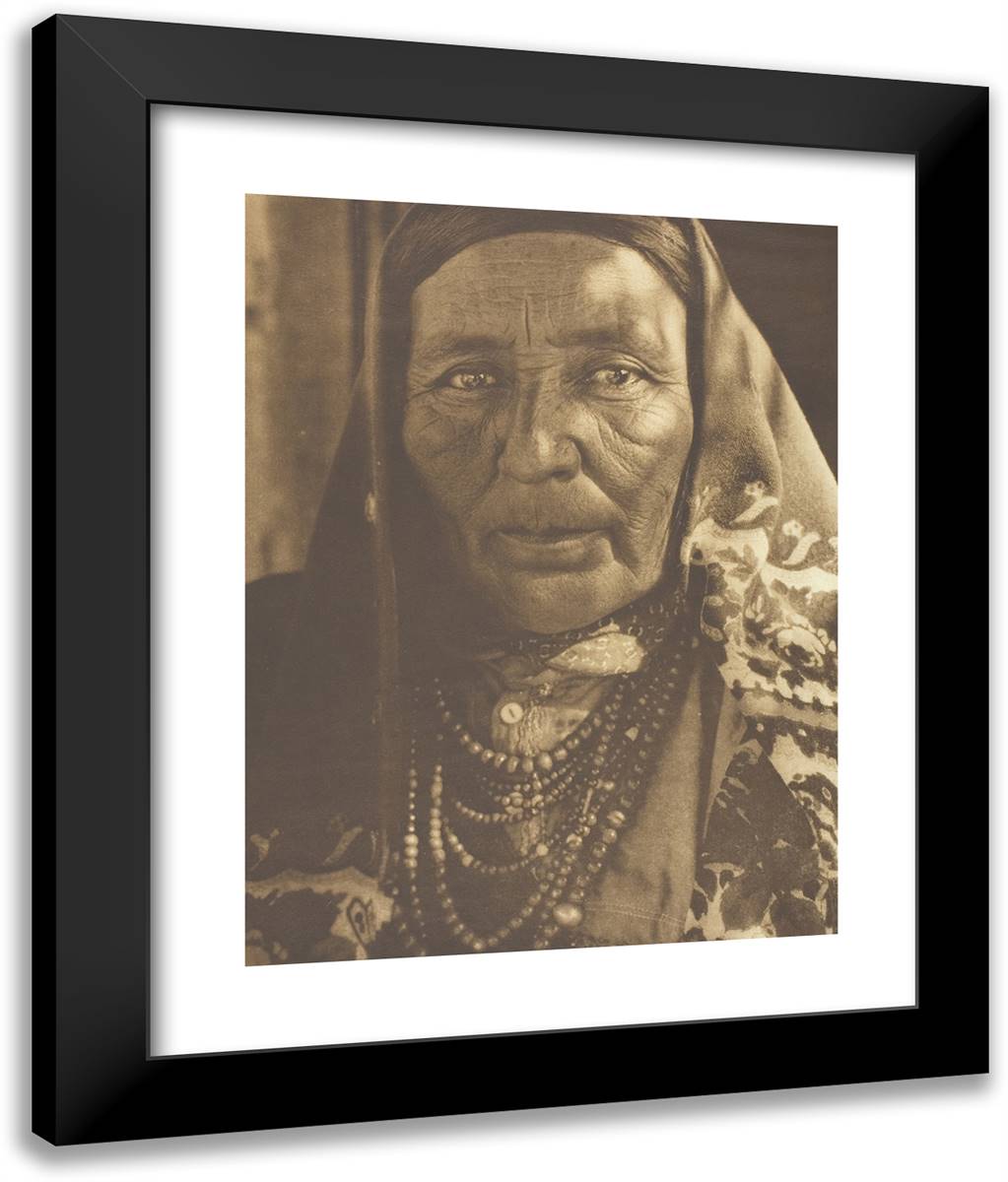 Francis Chiwiwi-Isleta 20x24 Black Modern Wood Framed Art Print Poster by Curtis, Edward S.