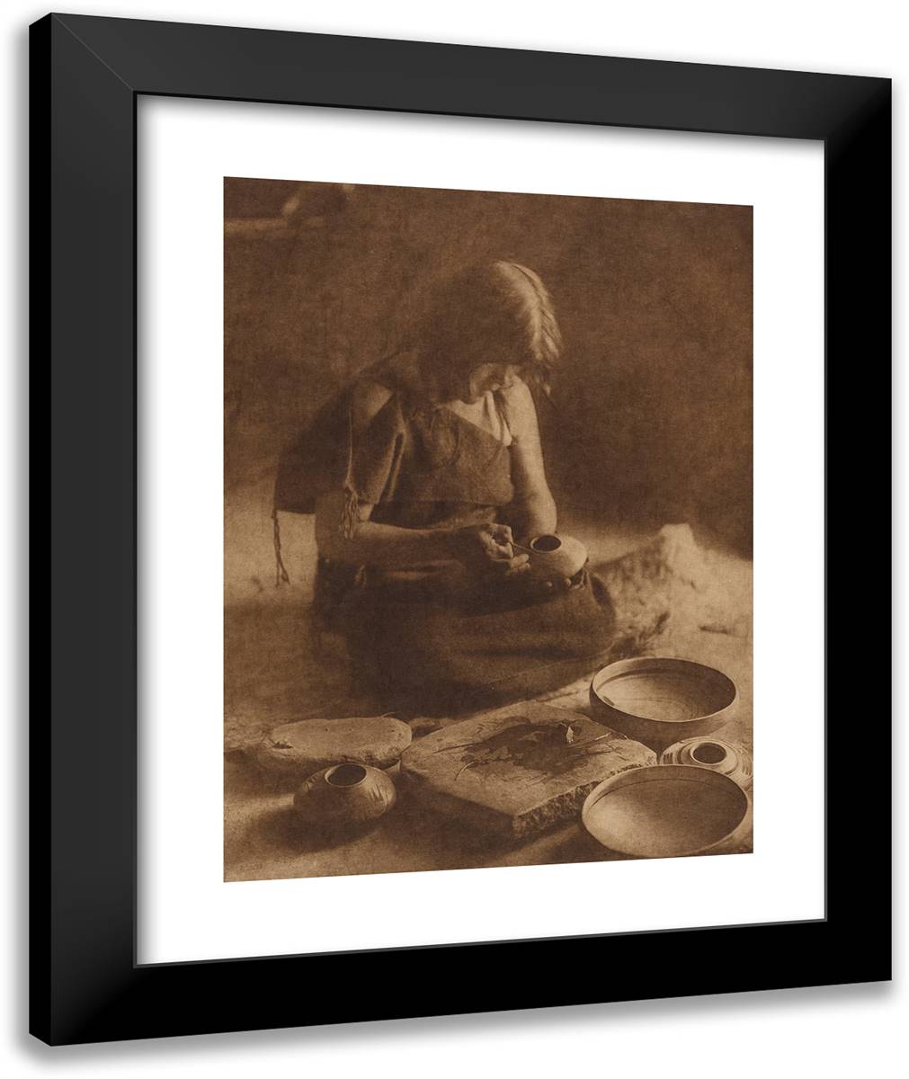 The Potter 20x24 Black Modern Wood Framed Art Print Poster by Curtis, Edward S.