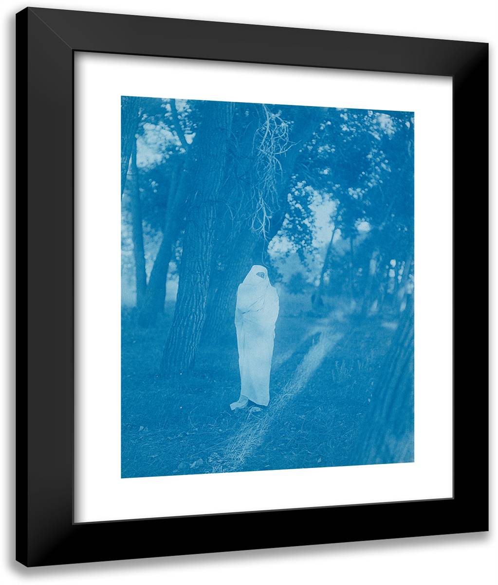Waiting in the Forest - Cheyenne 20x24 Black Modern Wood Framed Art Print Poster by Curtis, Edward S.
