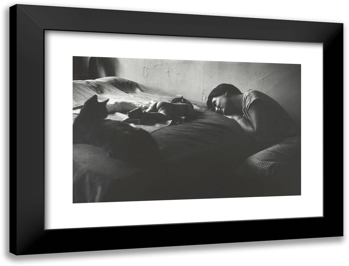 New York 24x18 Black Modern Wood Framed Art Print Poster by Erwitt, Elliot