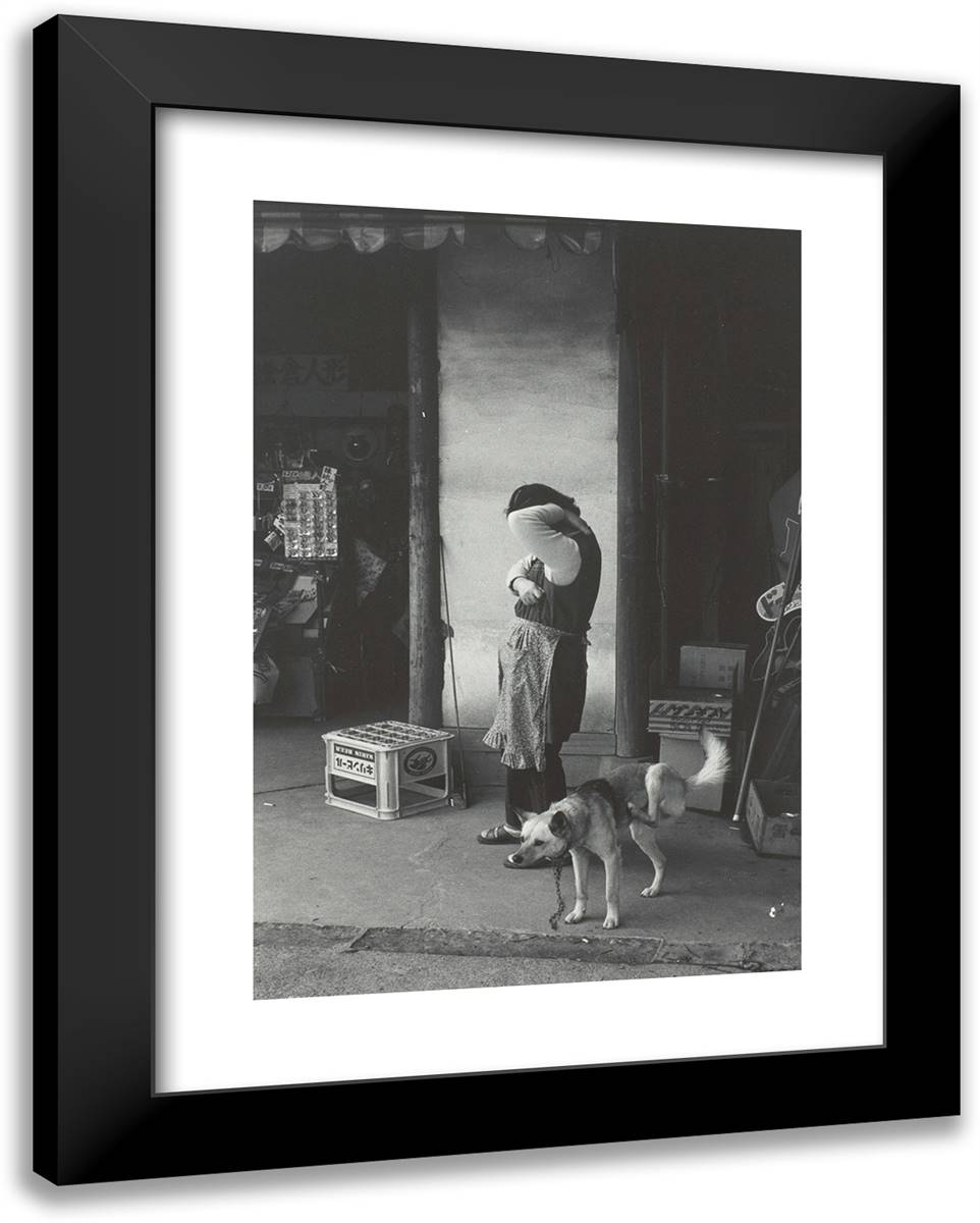 Scratchers, Kyoto, Japan 19x24 Black Modern Wood Framed Art Print Poster by Erwitt, Elliot