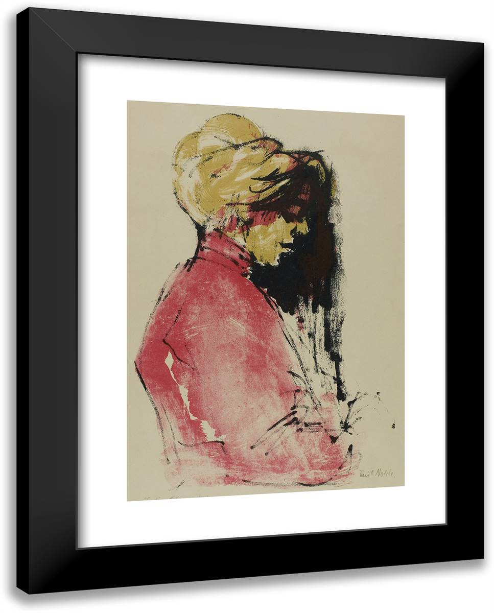 Alice 19x24 Black Modern Wood Framed Art Print Poster by Nolde, Emil