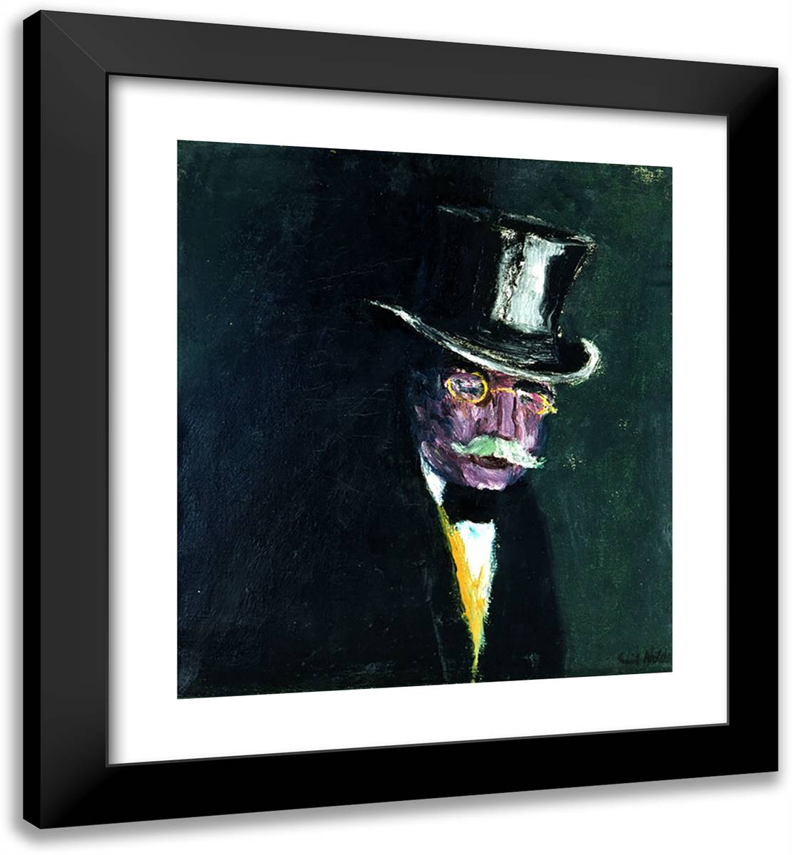 Gustav Schiefler  20x22 Black Modern Wood Framed Art Print Poster by Nolde, Emil