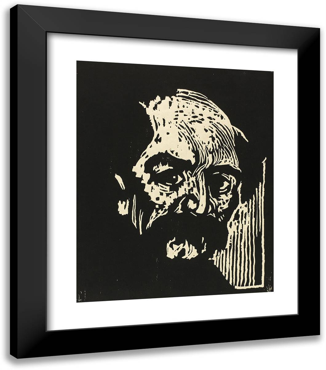 Italian Man 20x23 Black Modern Wood Framed Art Print Poster by Nolde, Emil