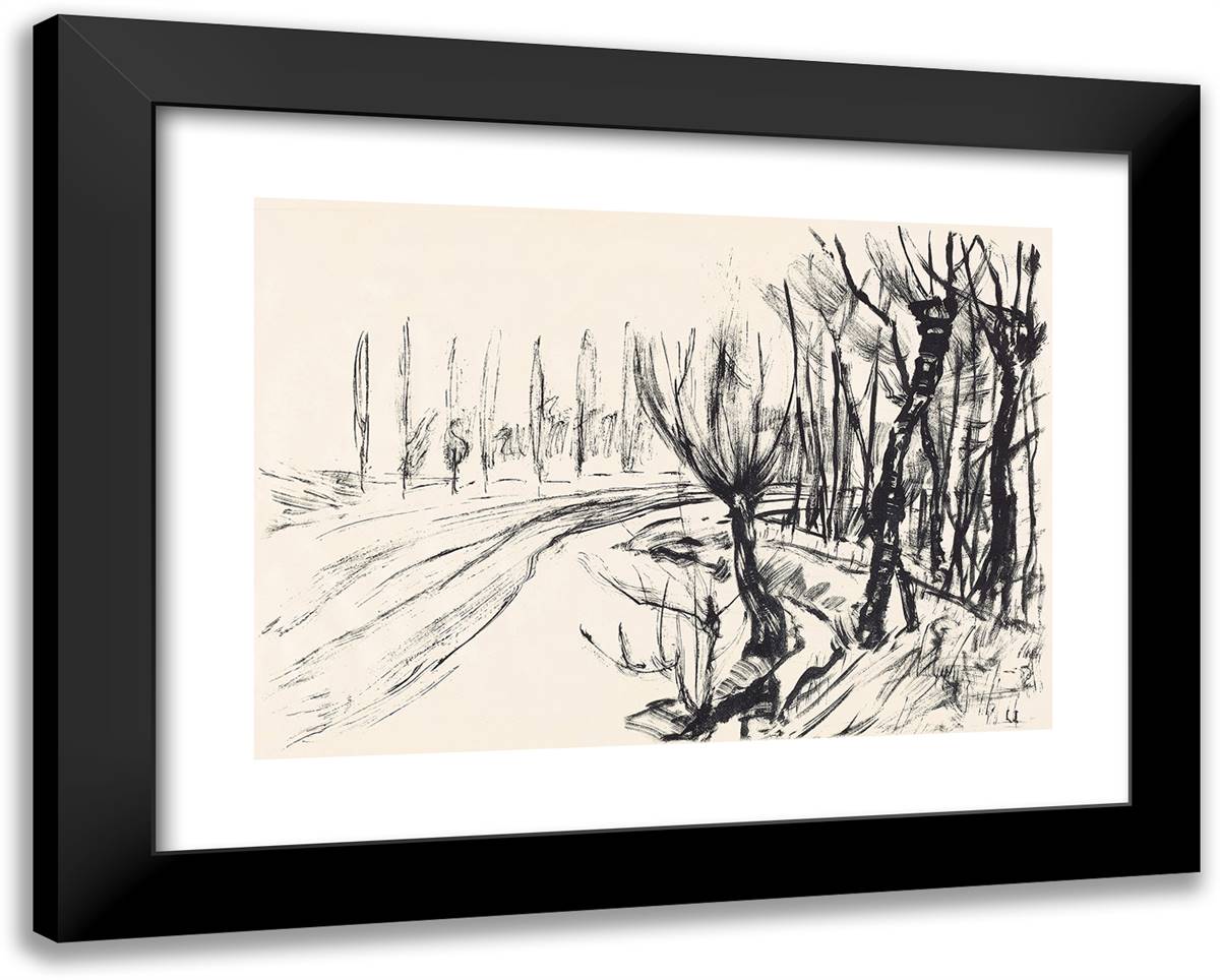 Landscape 24x19 Black Modern Wood Framed Art Print Poster by Nolde, Emil