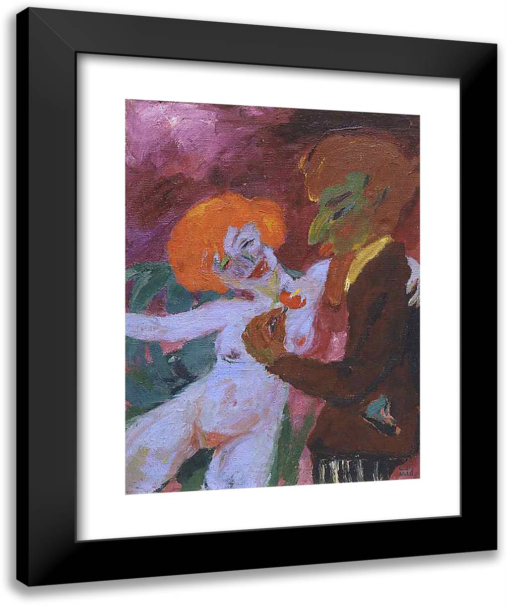 The Enthusiast 20x24 Black Modern Wood Framed Art Print Poster by Nolde, Emil