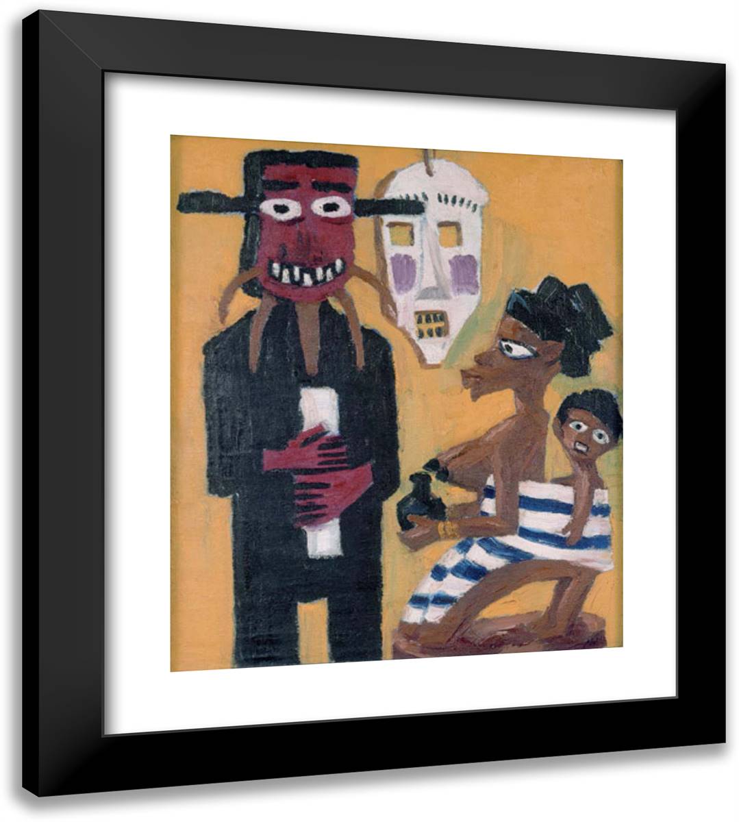 The Missionary 20x22 Black Modern Wood Framed Art Print Poster by Nolde, Emil