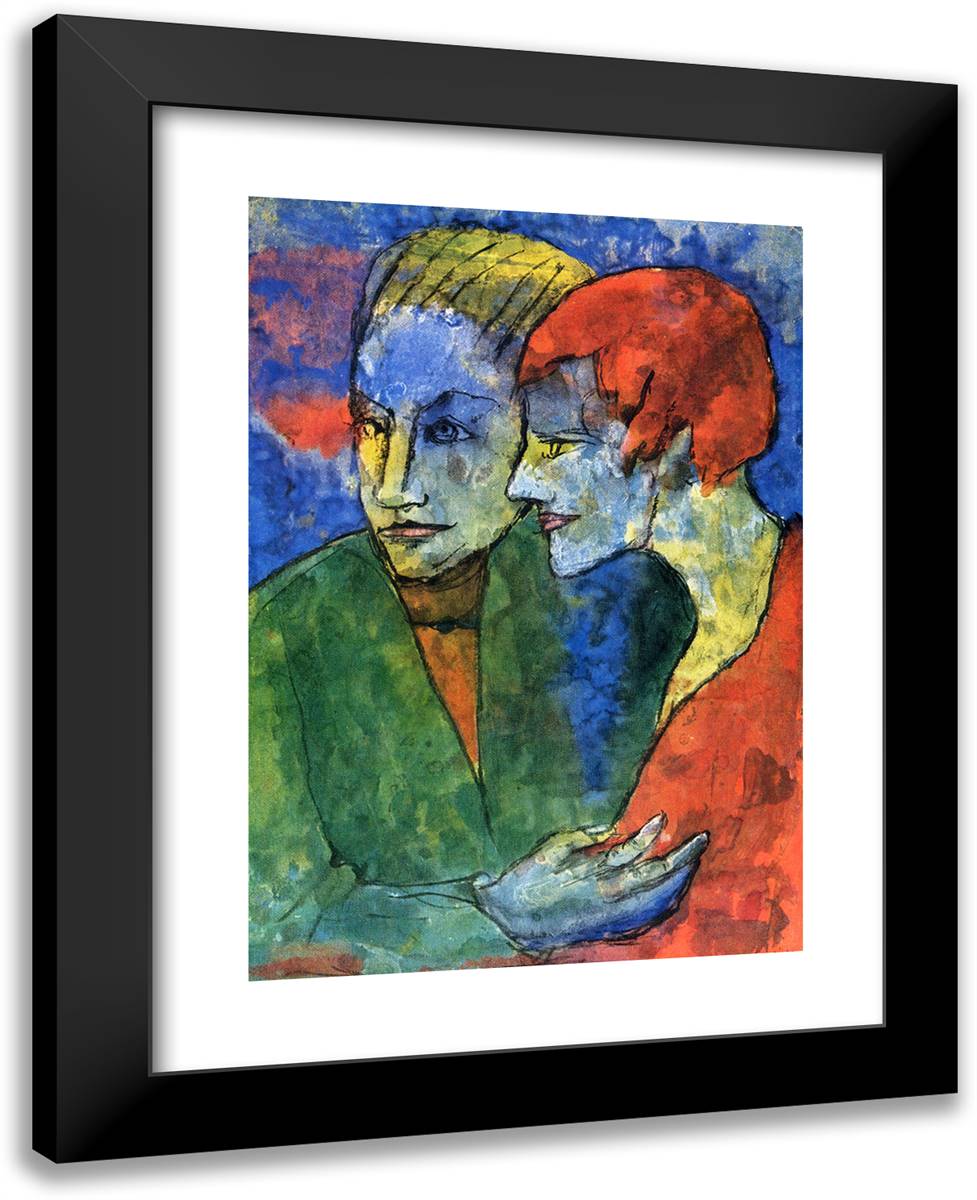 Young Couple 19x24 Black Modern Wood Framed Art Print Poster by Nolde, Emil