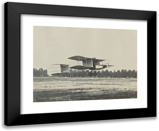 Early Airplane Prototype I 24x20 Black Modern Wood Framed Art Print Poster by Azari, Fedele