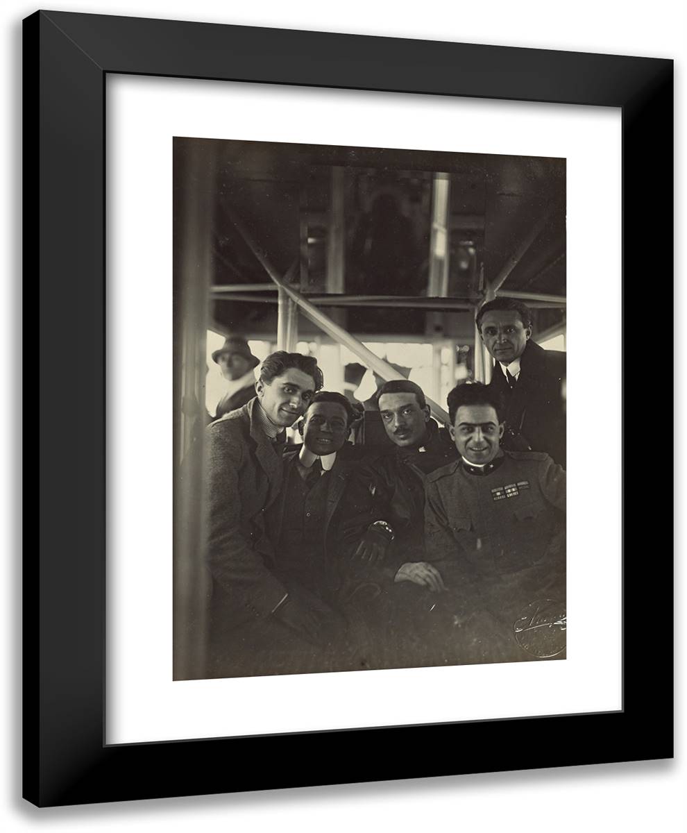 Five Men 19x24 Black Modern Wood Framed Art Print Poster by Azari, Fedele