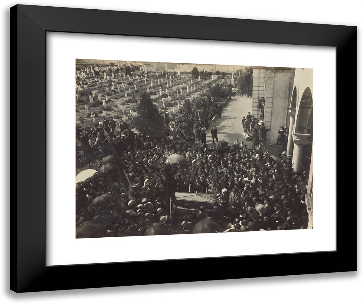 Funeral for Ferdinando Roncalli III 24x20 Black Modern Wood Framed Art Print Poster by Azari, Fedele
