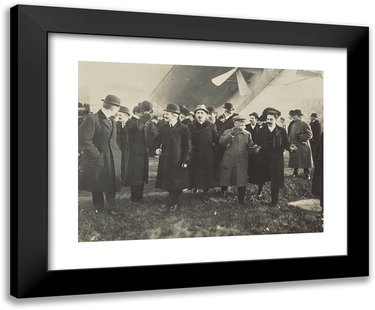Group of Men 24x20 Black Modern Wood Framed Art Print Poster by Azari, Fedele