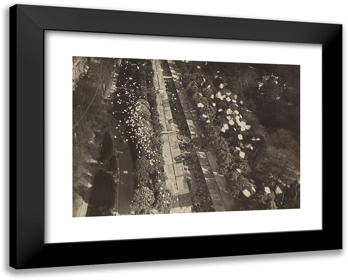 Propaganda Drop III 24x19 Black Modern Wood Framed Art Print Poster by Azari, Fedele
