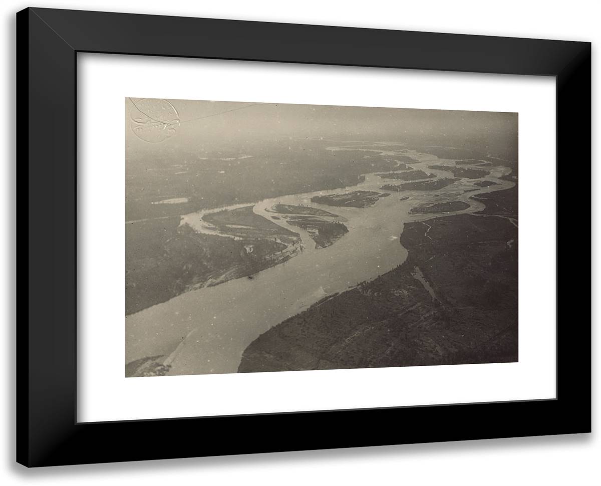 River 24x19 Black Modern Wood Framed Art Print Poster by Azari, Fedele