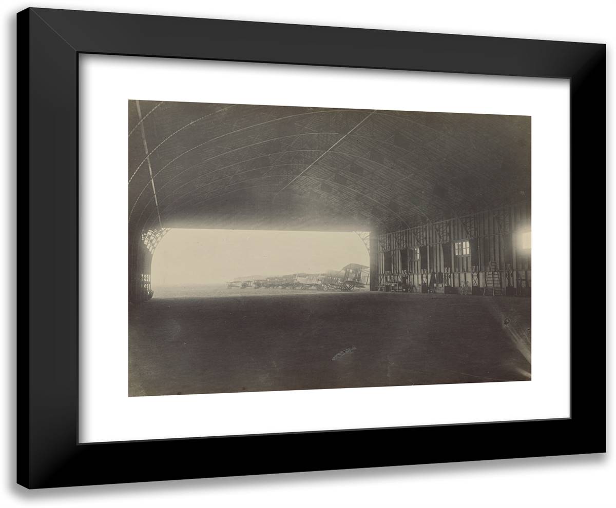 View from Inside a Hanger 24x20 Black Modern Wood Framed Art Print Poster by Azari, Fedele