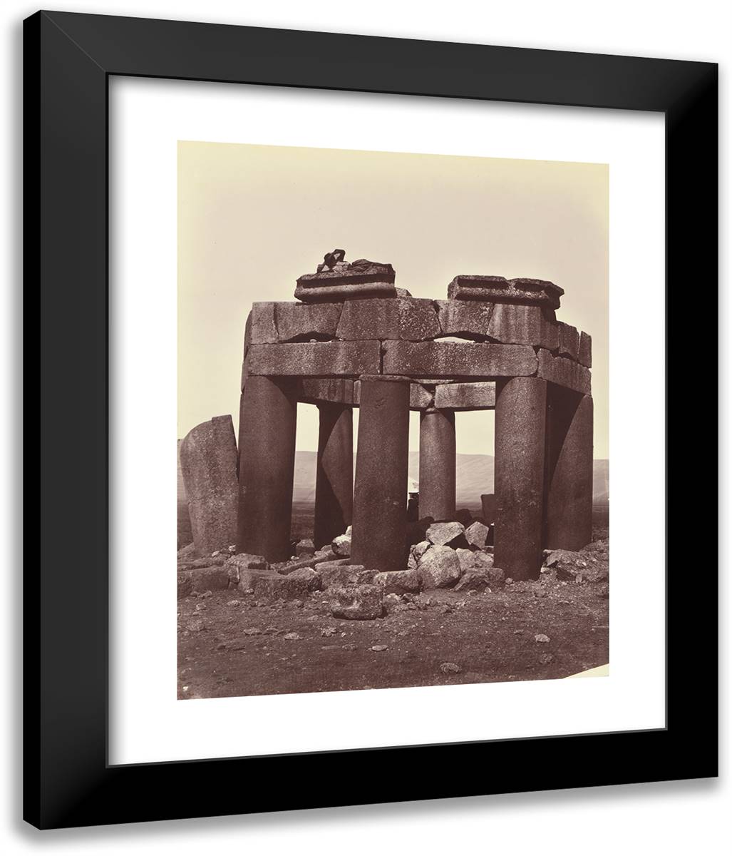 Coupole De Douris, Dans La Plaine De La Bekaa - Balbek 20x24 Black Modern Wood Framed Art Print Poster by Bonfils, Felix
