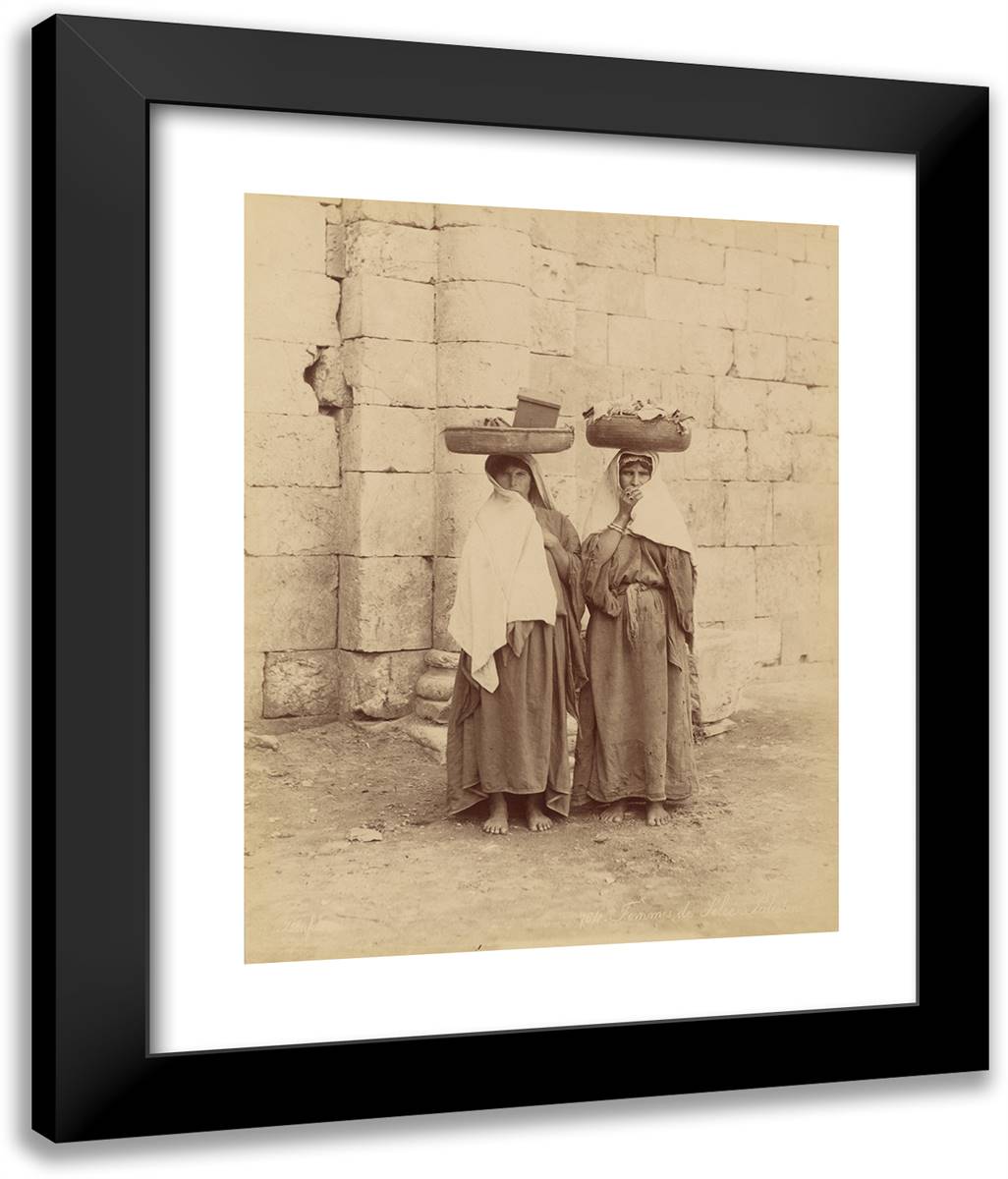 Femmes De Siloe, Palestine 20x24 Black Modern Wood Framed Art Print Poster by Bonfils, Felix