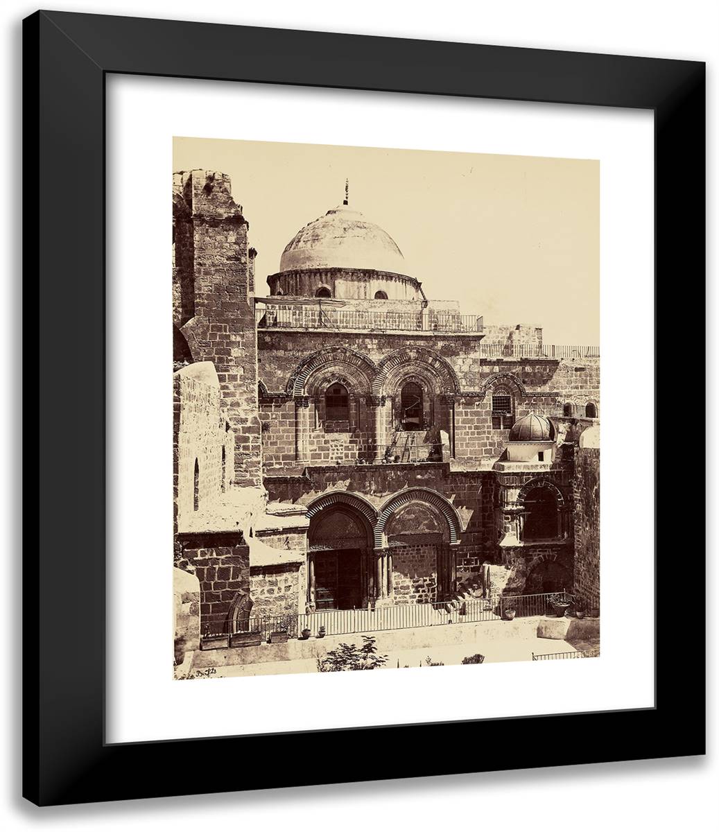 Saint Sepulcre - Jerusalem 20x24 Black Modern Wood Framed Art Print Poster by Bonfils, Felix