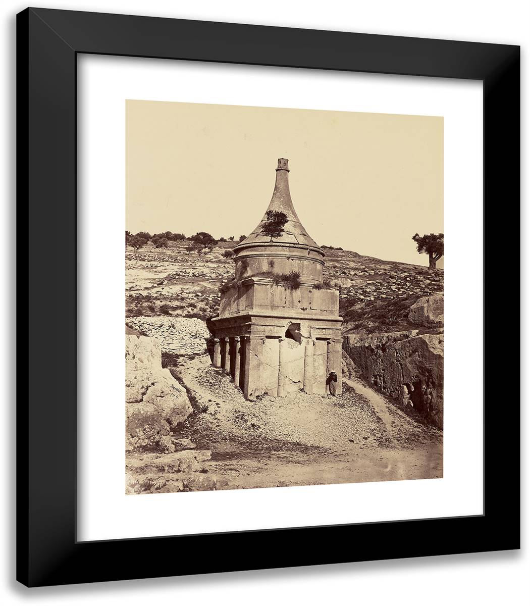 Tombeau D'Absolom - Jerusalem 20x23 Black Modern Wood Framed Art Print Poster by Bonfils, Felix