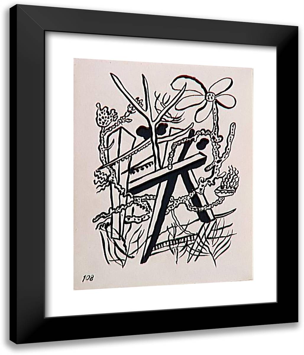 Album Le Cirque 20x24 Black Modern Wood Framed Art Print Poster by Leger, Fernand