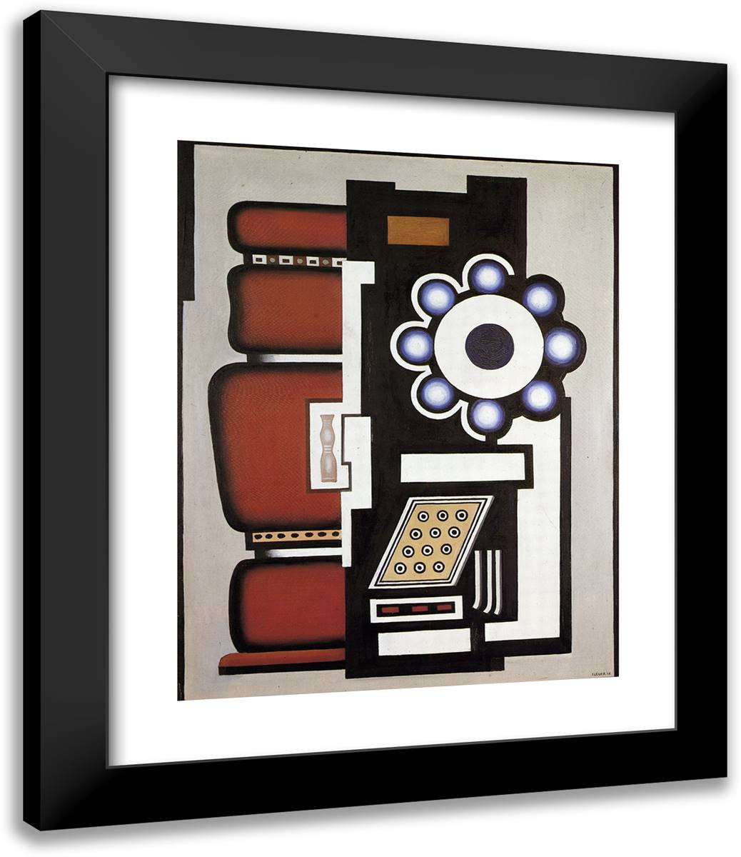 Ball Bearing 20x24 Black Modern Wood Framed Art Print Poster by Leger, Fernand