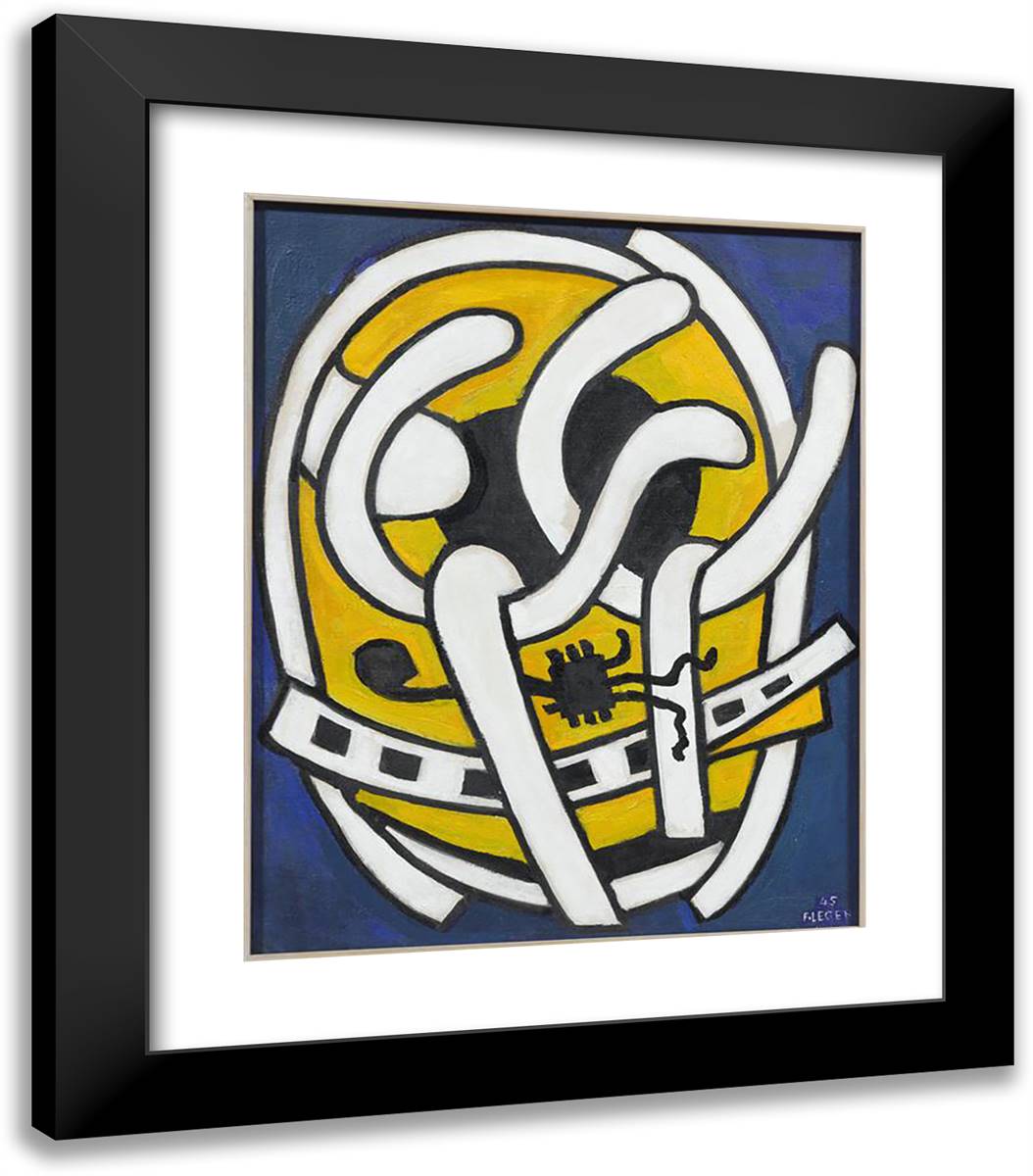 Both Handlebars 20x23 Black Modern Wood Framed Art Print Poster by Leger, Fernand