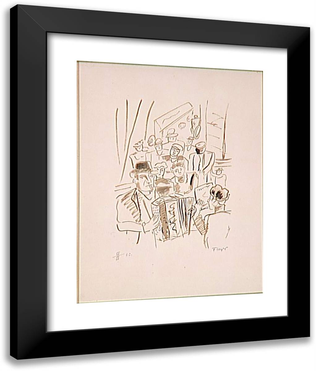 Coffee 20x24 Black Modern Wood Framed Art Print Poster by Leger, Fernand