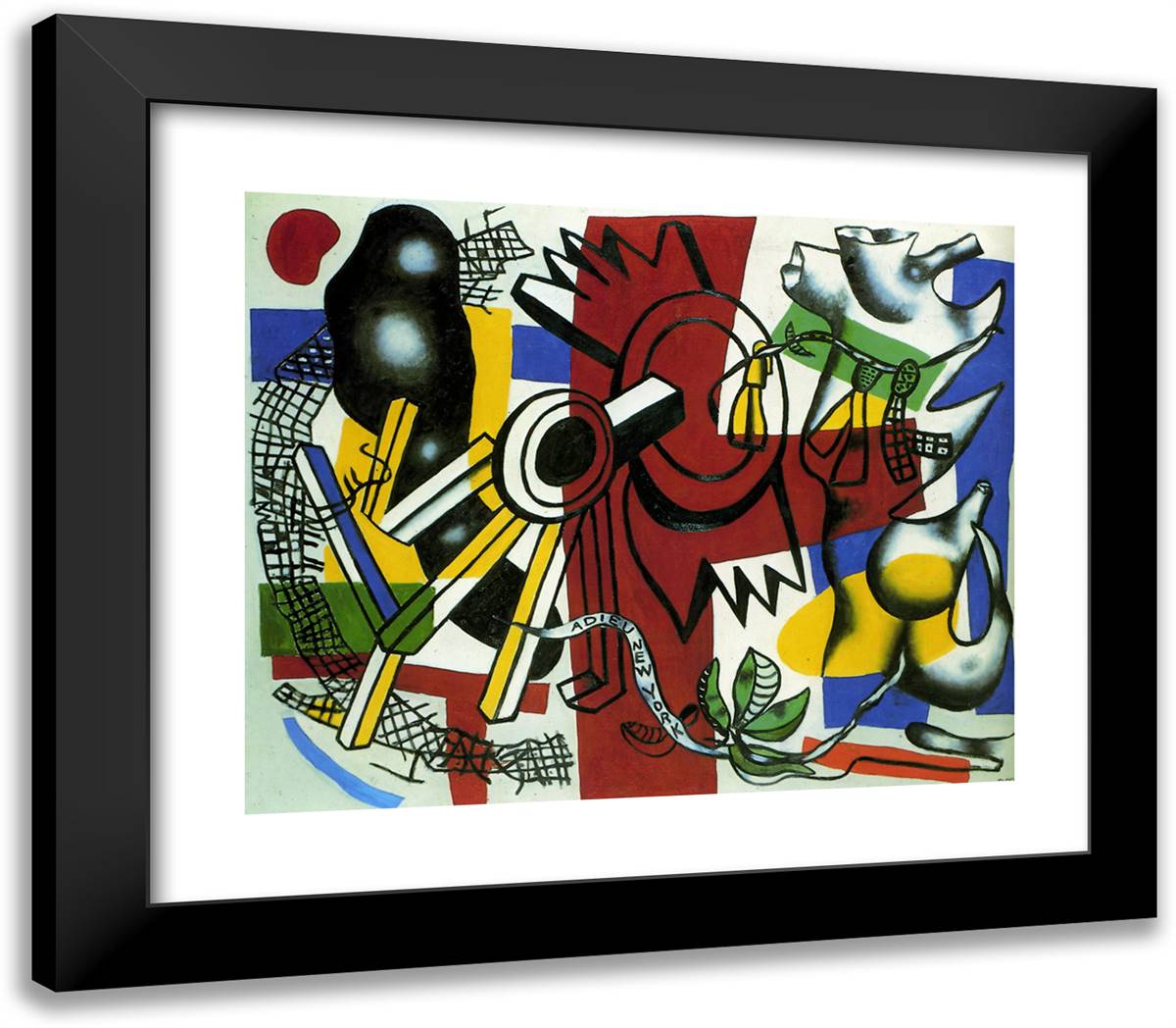 New York Good-Bye 23x20 Black Modern Wood Framed Art Print Poster by Leger, Fernand