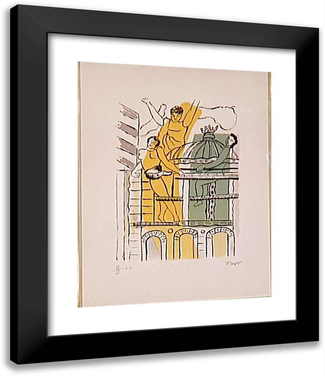 Opera 20x24 Black Modern Wood Framed Art Print Poster by Leger, Fernand
