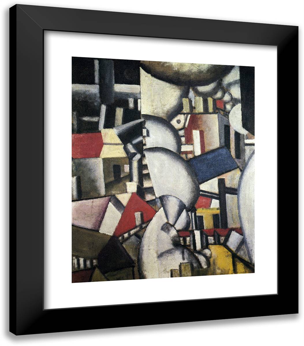 Smoke 20x23 Black Modern Wood Framed Art Print Poster by Leger, Fernand