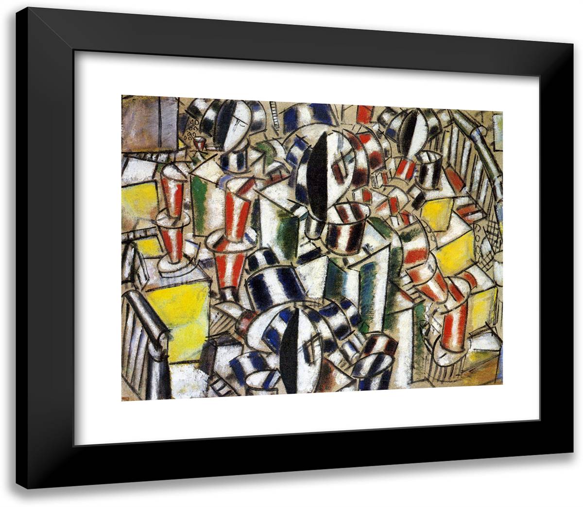 Staircase 19 23x20 Black Modern Wood Framed Art Print Poster by Leger, Fernand