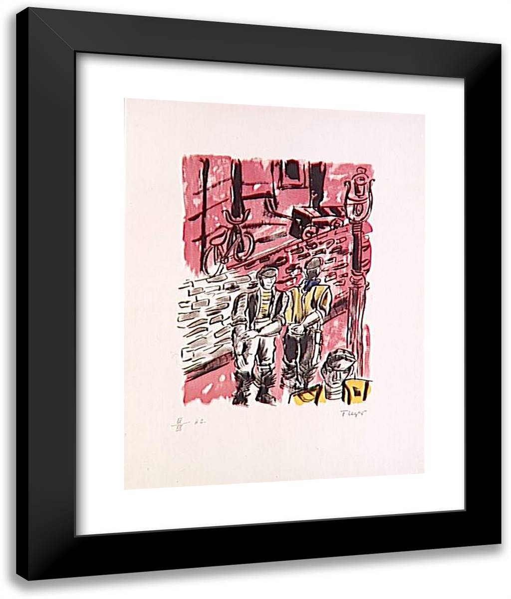 Street Of Dantzig 20x24 Black Modern Wood Framed Art Print Poster by Leger, Fernand
