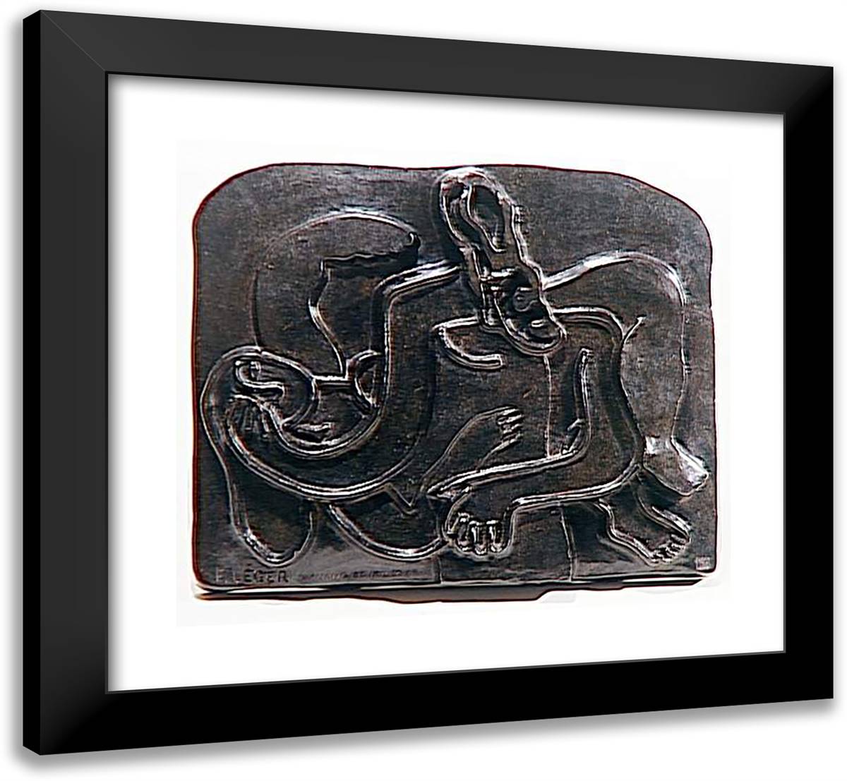 The Bathers (The Dancers) 22x20 Black Modern Wood Framed Art Print Poster by Leger, Fernand