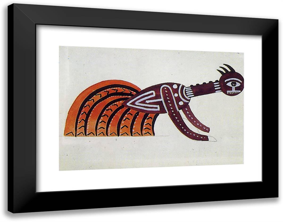 The Creation of the Prehistoric World State 24x19 Black Modern Wood Framed Art Print Poster by Leger, Fernand