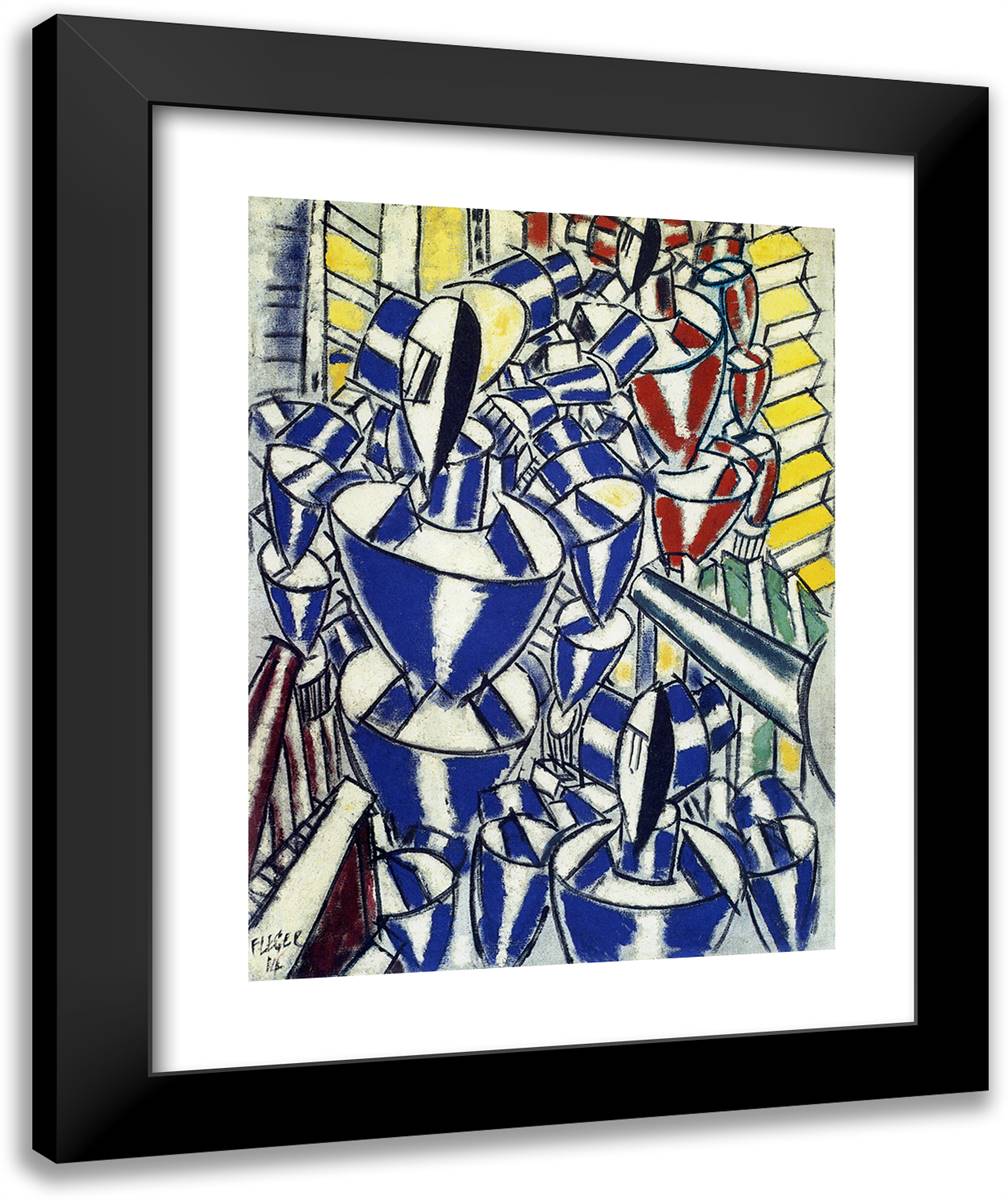 The Exit of the Russian Ballet 20x24 Black Modern Wood Framed Art Print Poster by Leger, Fernand