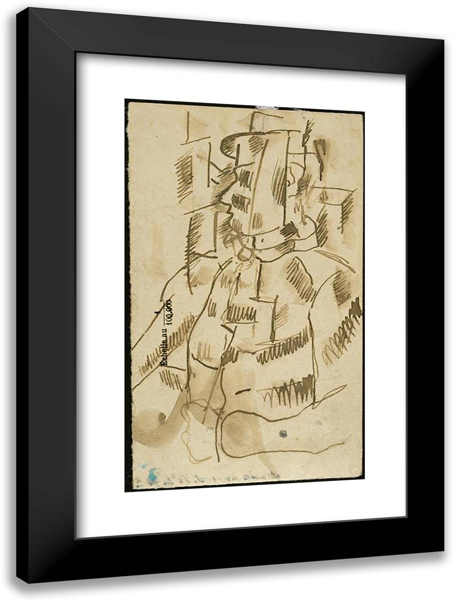 The Hairy 17x24 Black Modern Wood Framed Art Print Poster by Leger, Fernand