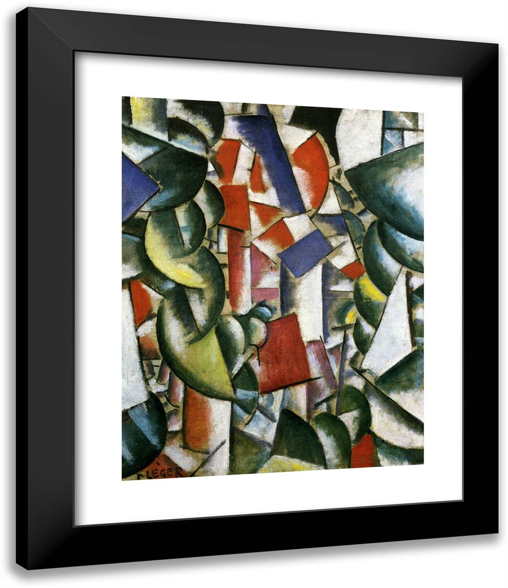 The House Under the Trees 20x24 Black Modern Wood Framed Art Print Poster by Leger, Fernand