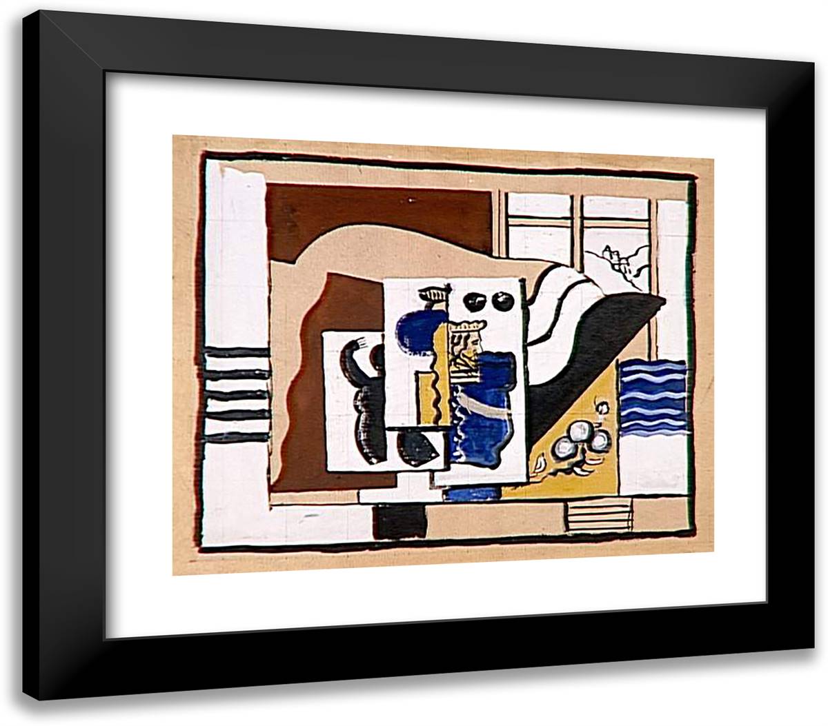 The King of Cards 23x20 Black Modern Wood Framed Art Print Poster by Leger, Fernand