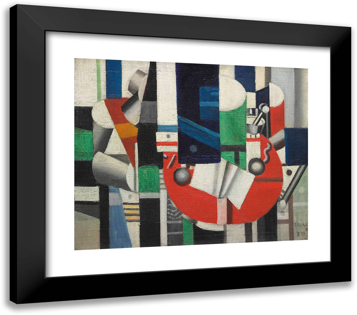 The Red Table 23x20 Black Modern Wood Framed Art Print Poster by Leger, Fernand
