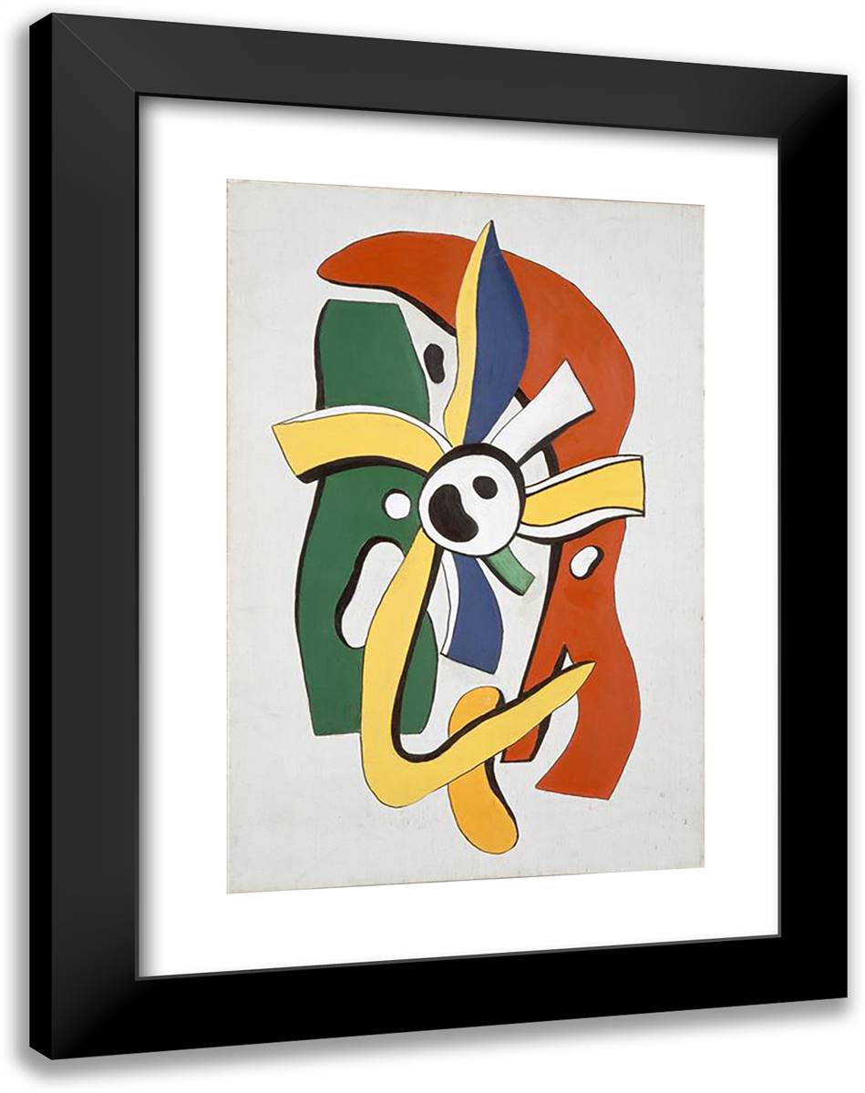 The Star  18x24 Black Modern Wood Framed Art Print Poster by Leger, Fernand